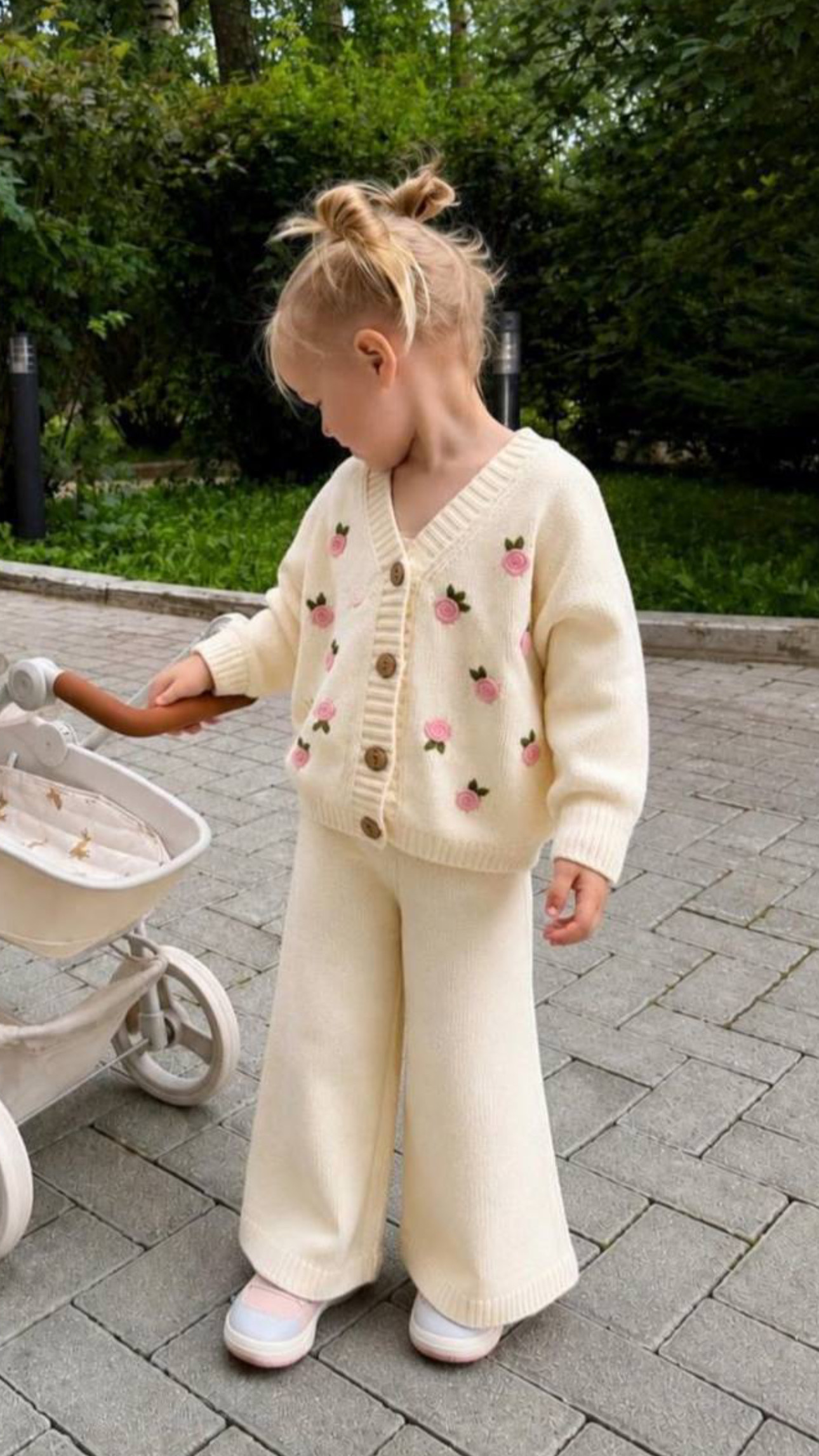 Rose garden knit set